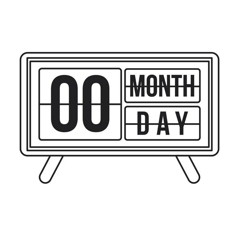 Blank calendar